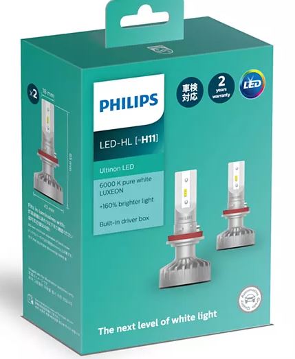 PHILIPS LED GLOBE H11 6200K [PAIR]