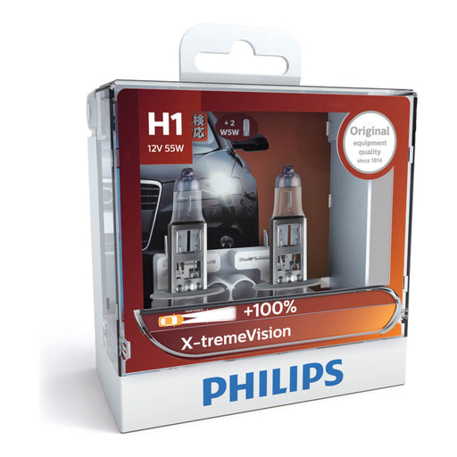 Philips X-treme Vision +100 H1 Globe 12V 55W (2 Pack)