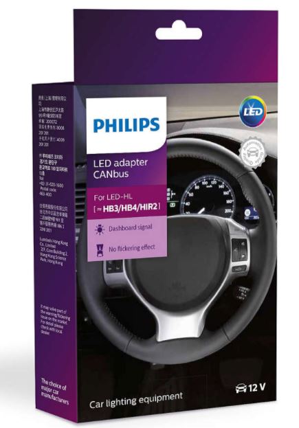 Philips LED CANBUS Adaptor Kit Suit HB3/HB4/HIR2 LED Head Lamps 12V