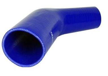 Blue Silicone Hose Reducing Elbow 45-Deg