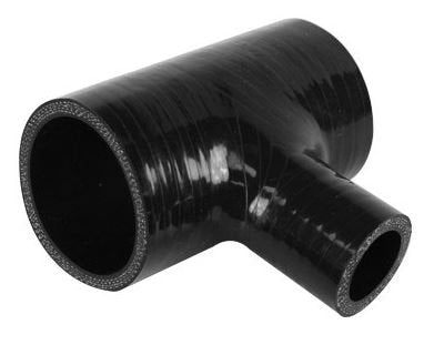 Black Silicone Hose T Piece 25mm x 1.00' - 3.00'