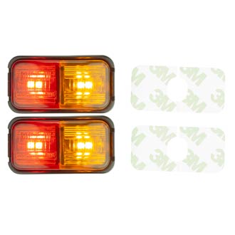 Roadvision LED Clearance Light Amber/Red BR7 Series Twin Pack