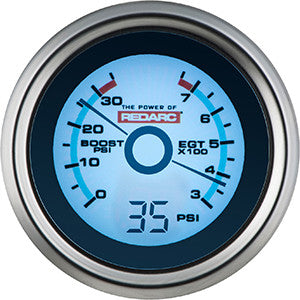 Redarc Gauge Boost + EGT With Optional Oil Pressure Display