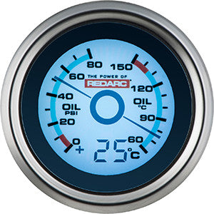 Redarc Oil Pressure Oil Temp & Temp Gauge 52mm