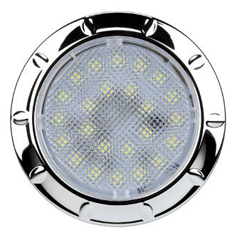 Roadvision LED Interior Lamp Round Chrome Recessed 12V 70mm