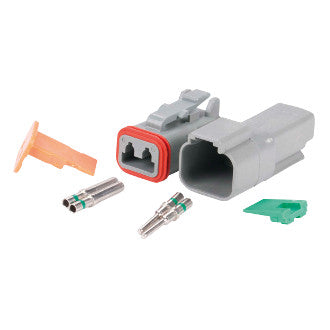 Roadpower DT Type Connector 2 Way. Includes Plug Socket Terminals and Wedges. Single Blister Pack