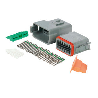 Roadpower DT Type Connector 12 Way. Includes Plug Socket Terminals and Wedges. Single Blister Pack