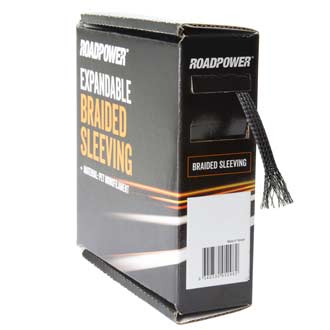 Roadpower Braided Sleeving 6mm x 5m Expandable To 11.1mm In Box Dispenser