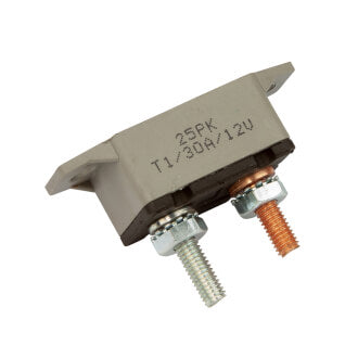 Roadpower Circuit Breaker 12V 30A, Automatic Reset Type I, Plastic Housing, Straight Bracket, Single Pack