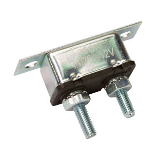 Roadpower Circuit Breaker 12V 30A, Automatic Reset Type I, Metal Housing, Straight Bracket, Single Pack
