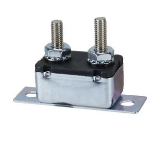Roadpower Circuit Breaker 12V 50A, Automatic Reset Type I, Metal Housing, Straight Bracket, Single Pack