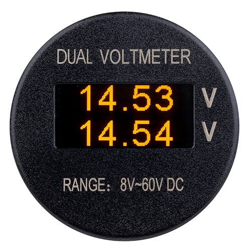 Roadpower Dual Orange OLED Display Voltmeter Socket