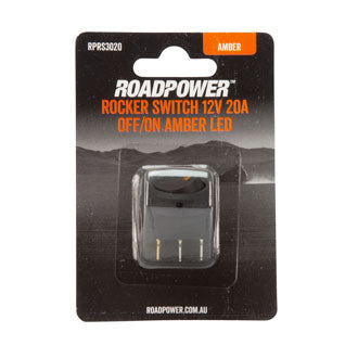 Switch Rocker 12V 20A 24V 10A OFF/ON SPST 20mm Mount Amber Illumination