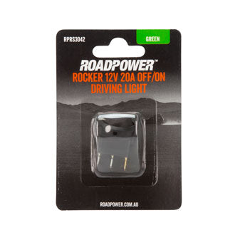 Switch Rocker 12V 20A 24V 10A OFF/ON SPST 20mm Mount Driving Light Symbol Green Illumination