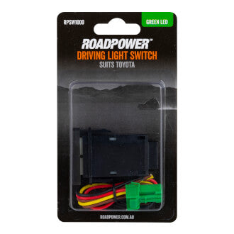 Switch Roadpower Driving Light Suits Toyota Includes Harness 39 x 21mm Green LED
