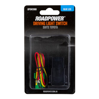 Switch Roadpower Driving Light Suits Toyota Includes Harness 33 x 22mm Blue LED