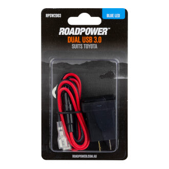 Switch Roadpower USB 3.0 Suits Toyota Includes Harness 33 x 22mm Blue LED