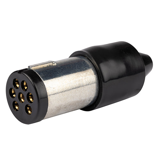 Roadpower Trailer Plug 7 Pin Small Round Metal Blister Packed