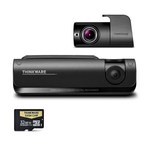 Thinkware 4G LTE Connected Ful l HD Dual Dash Camera Kit 32GB Connects to Smartphone